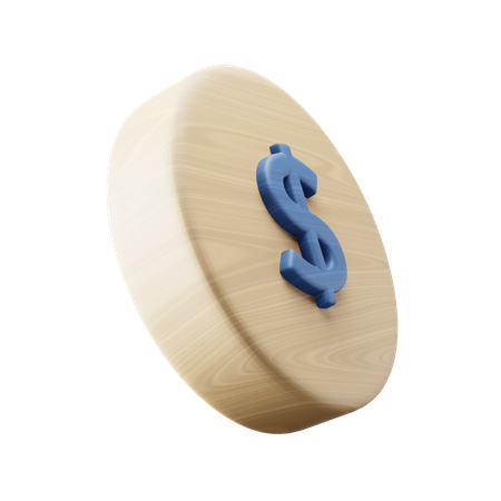 Dollar Coin  3D Icon