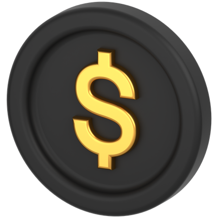 Dollar Coin  3D Icon