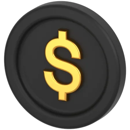 Dollar Coin  3D Icon