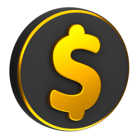 Dollar Coin  3D Icon