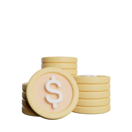 Dollar Coin  3D Icon