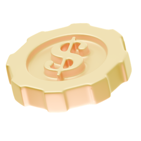 Dollar Coin  3D Icon