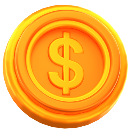 Dollar coin  3D Icon