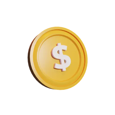 Dollar Coin  3D Icon