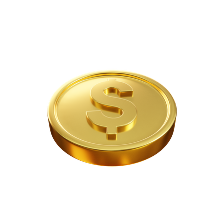 Dollar Coin  3D Icon