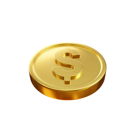 Dollar Coin  3D Icon