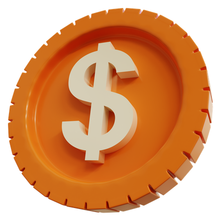 Dollar Coin  3D Icon