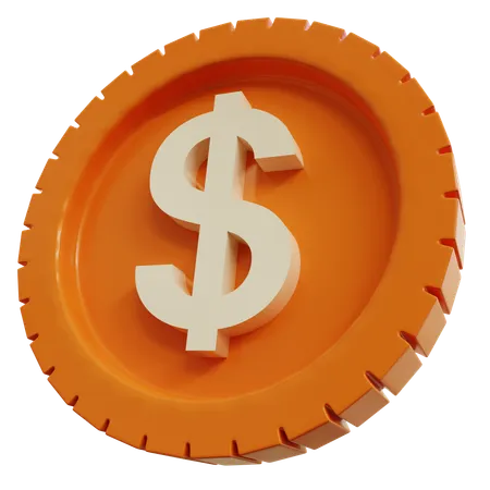 Dollar Coin  3D Icon