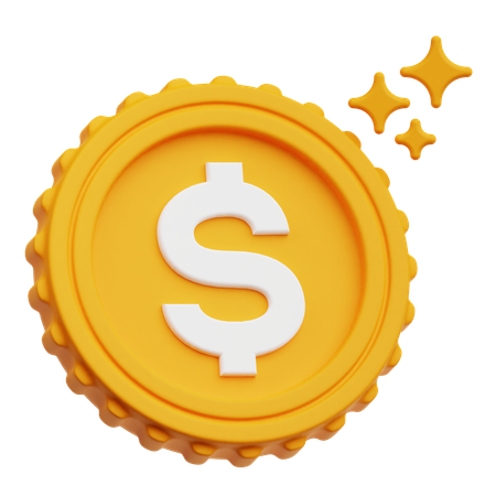 Dollar Coin  3D Icon