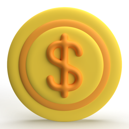 Dollar Coin  3D Icon