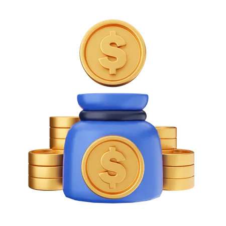 Dollar Coin  3D Icon