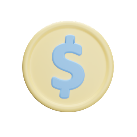 Dollar Coin  3D Icon