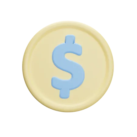 Dollar Coin  3D Icon