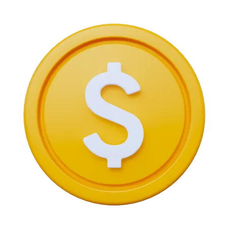 Dollar Coin  3D Icon