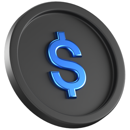 Dollar Coin  3D Icon