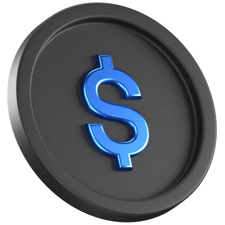 Dollar Coin  3D Icon