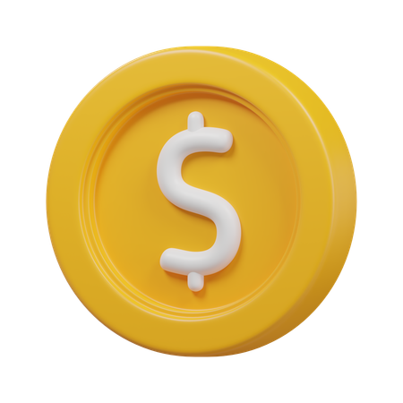 Dollar Coin  3D Icon