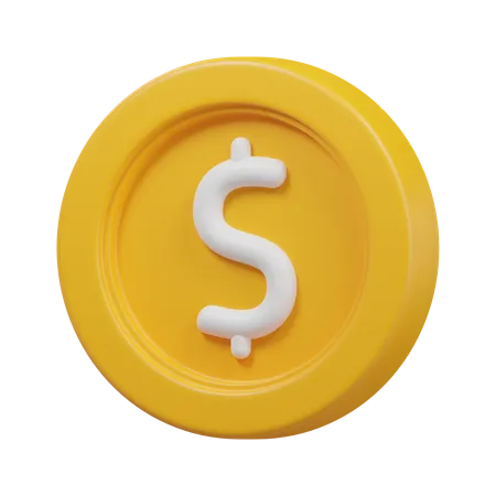 Dollar Coin  3D Icon