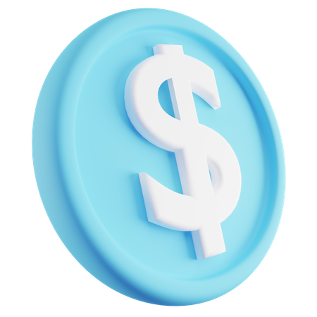 Dollar Coin  3D Icon