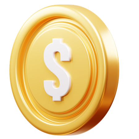 Dollar Coin  3D Icon