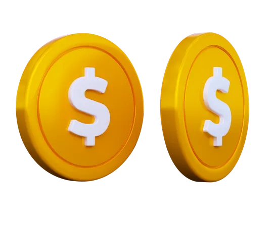 Dollar Coin  3D Icon