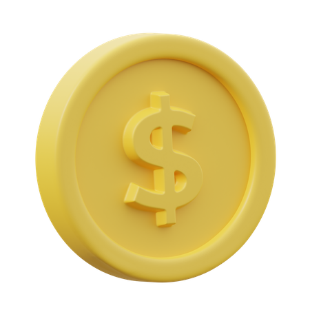 Dollar Coin  3D Icon