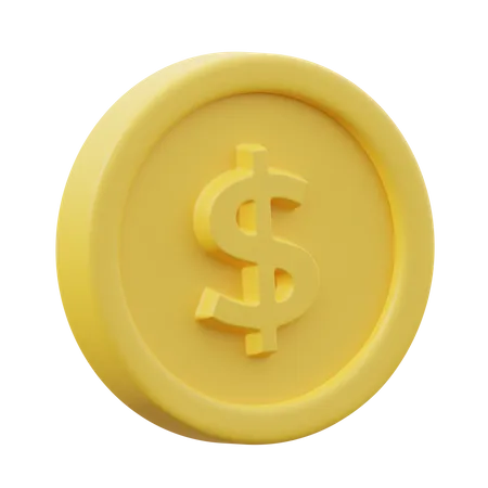 Dollar Coin  3D Icon