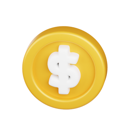 Dollar Coin  3D Icon