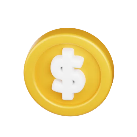 Dollar Coin  3D Icon