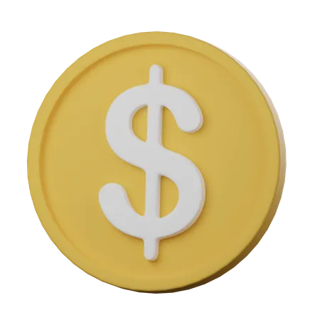 Dollar Coin  3D Icon