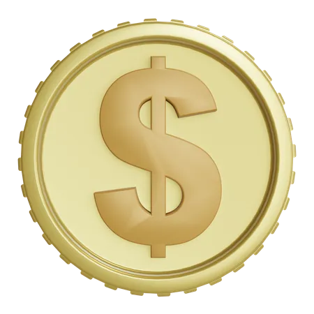 Dollar Coin  3D Icon