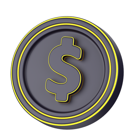 Dollar Coin  3D Icon