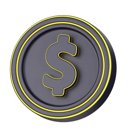 Dollar Coin  3D Icon