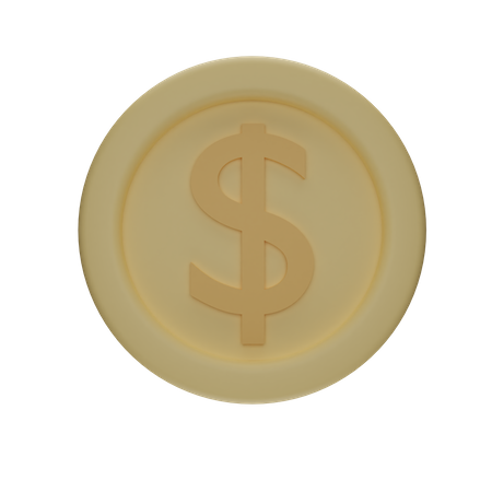 Dollar Coin  3D Icon