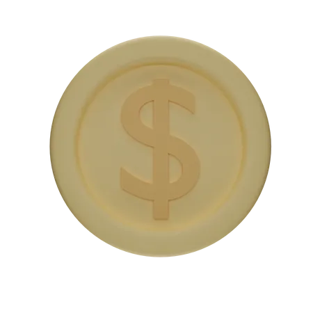 Dollar Coin  3D Icon