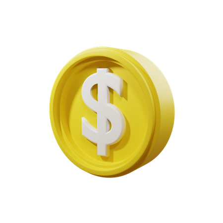 Dollar Coin  3D Icon