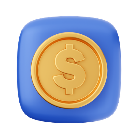 Dollar Coin  3D Icon