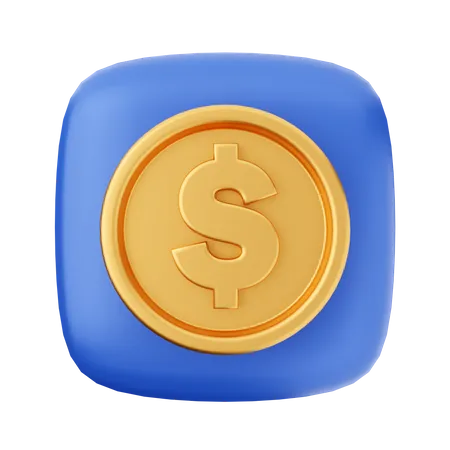 Dollar Coin  3D Icon