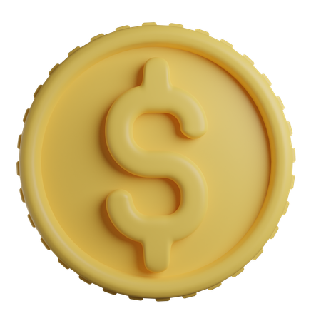 Dollar Coin  3D Icon