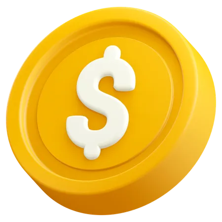 Dollar Coin  3D Icon