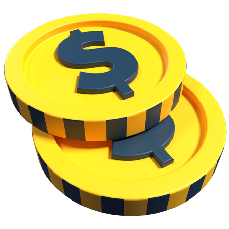 Dollar Coin  3D Icon