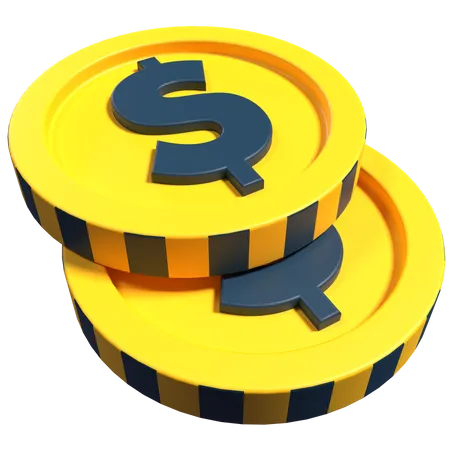 Dollar Coin  3D Icon