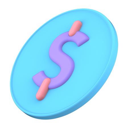 Dollar Coin  3D Icon
