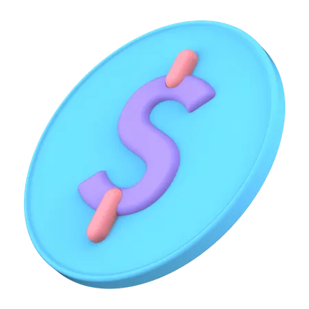 Dollar Coin  3D Icon