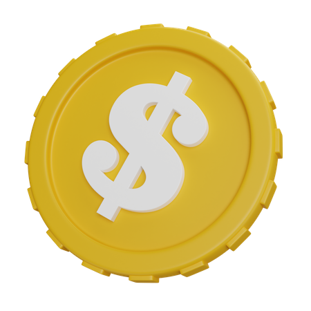 Dollar Coin  3D Icon