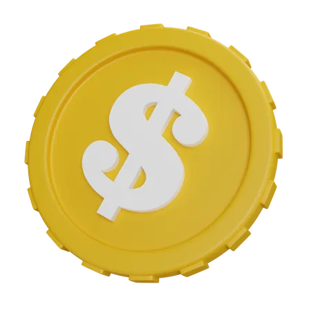 Dollar Coin  3D Icon