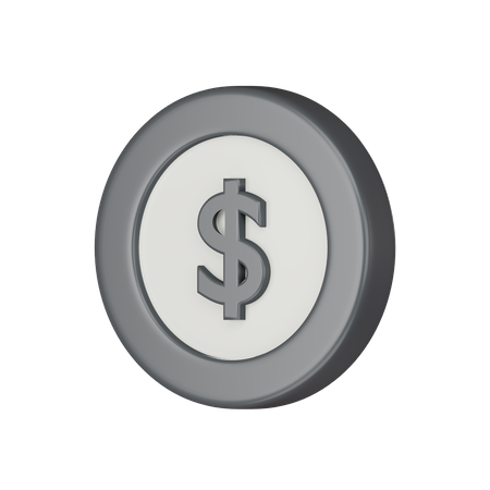 Dollar Coin  3D Icon