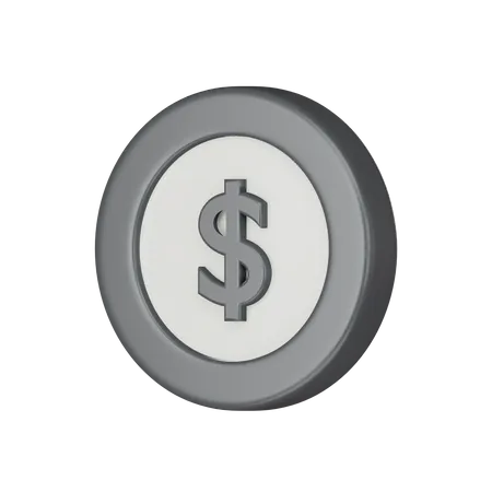 Dollar Coin  3D Icon