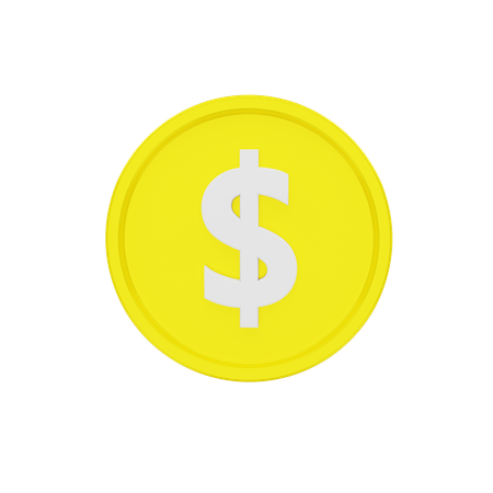 Dollar Coin  3D Icon