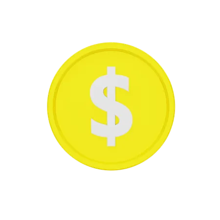 Dollar Coin  3D Icon